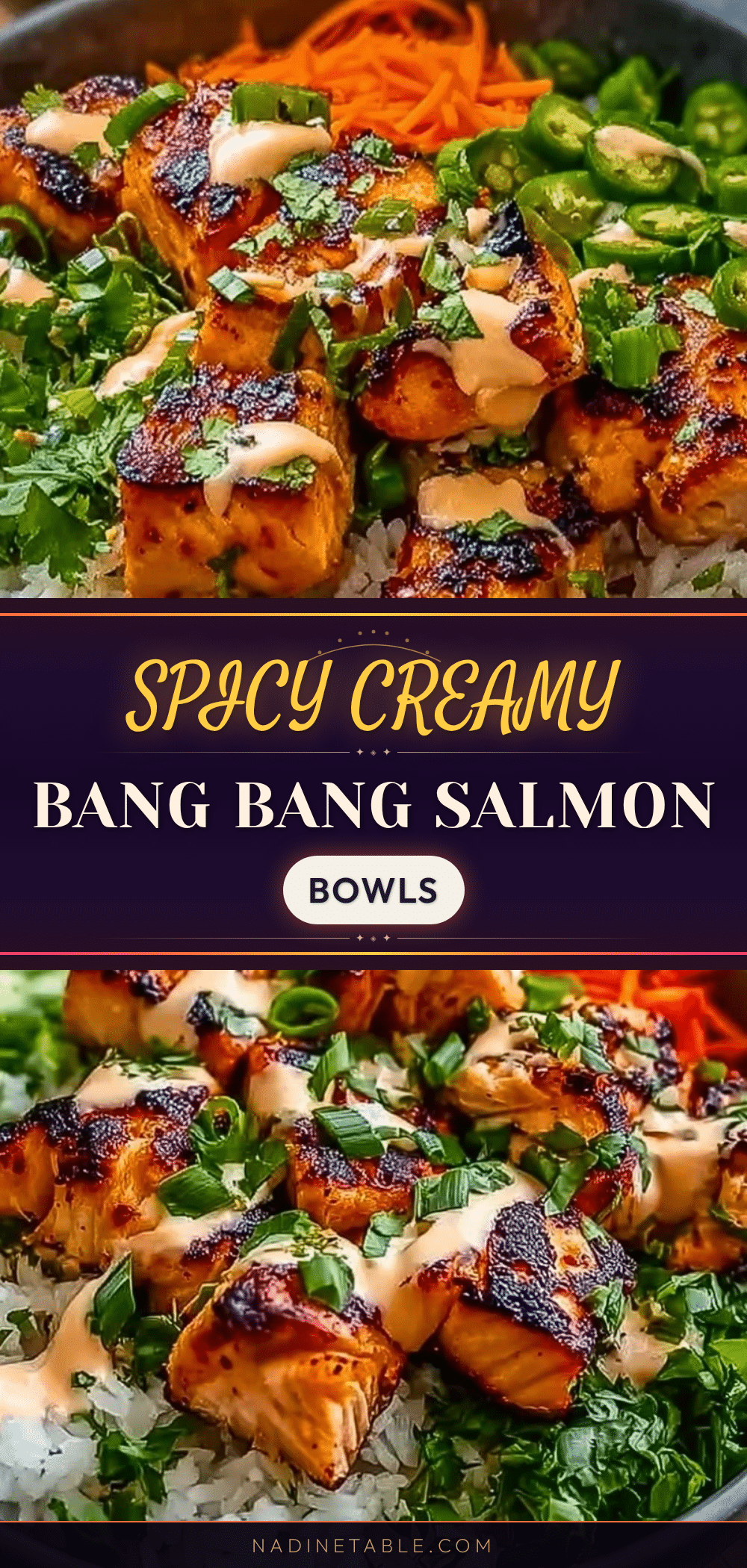 bang bang salmon bowls recipe