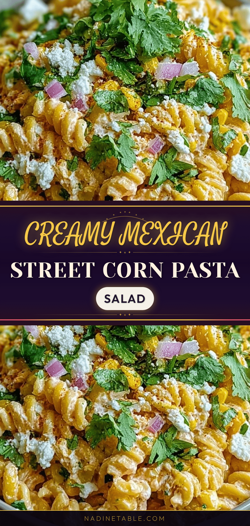 Creamy Mexican Street Corn Pasta Salad recipe
