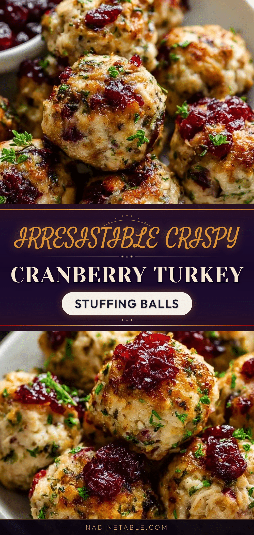 crispy cranberry turkey stuffing balls recipe