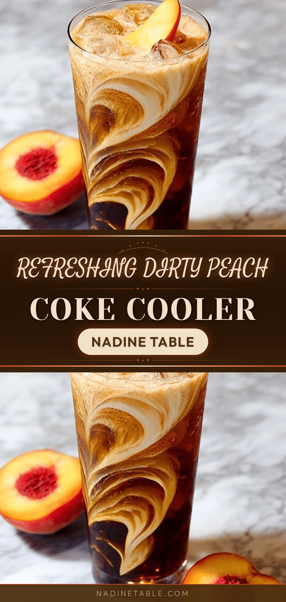 Dirty Peach Coke Cocktail Cooler recipe