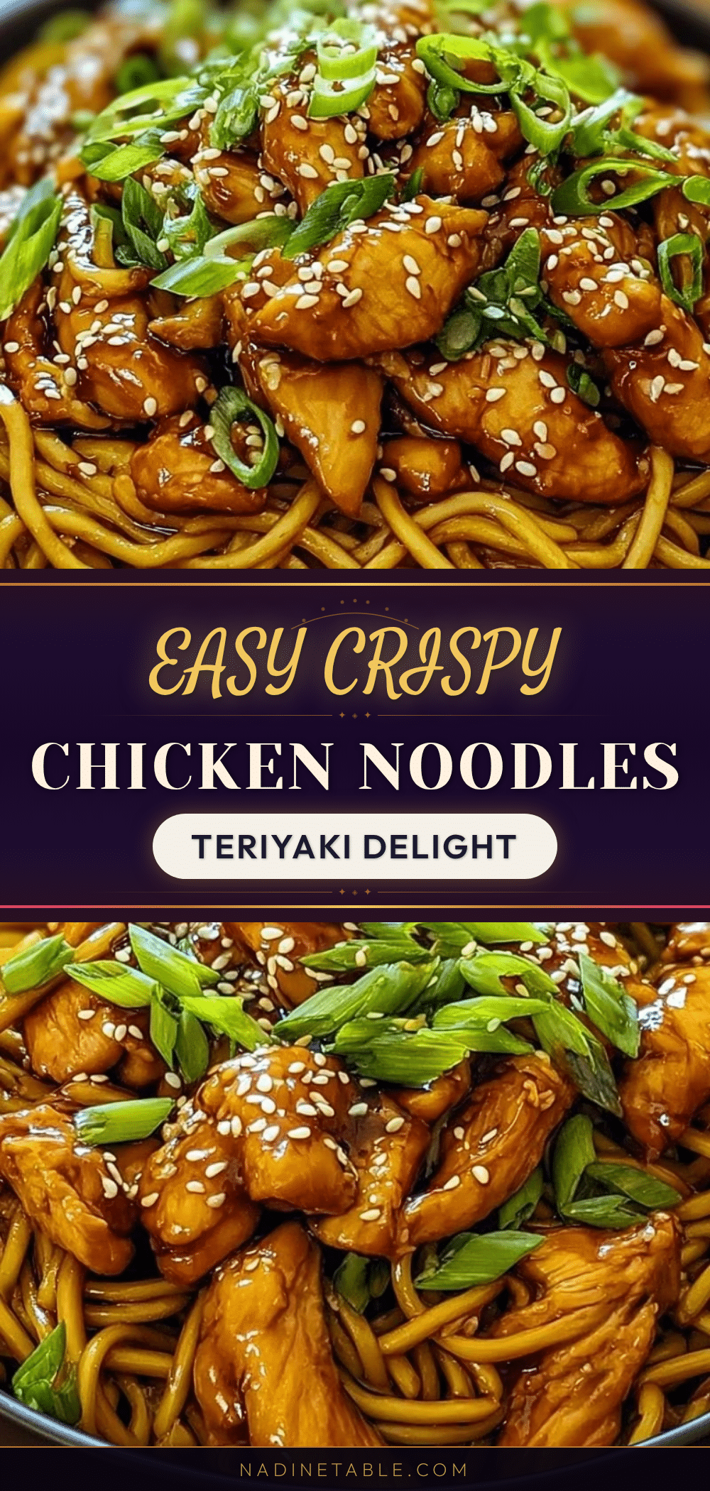 easy crispy chicken teriyaki noodles recipe