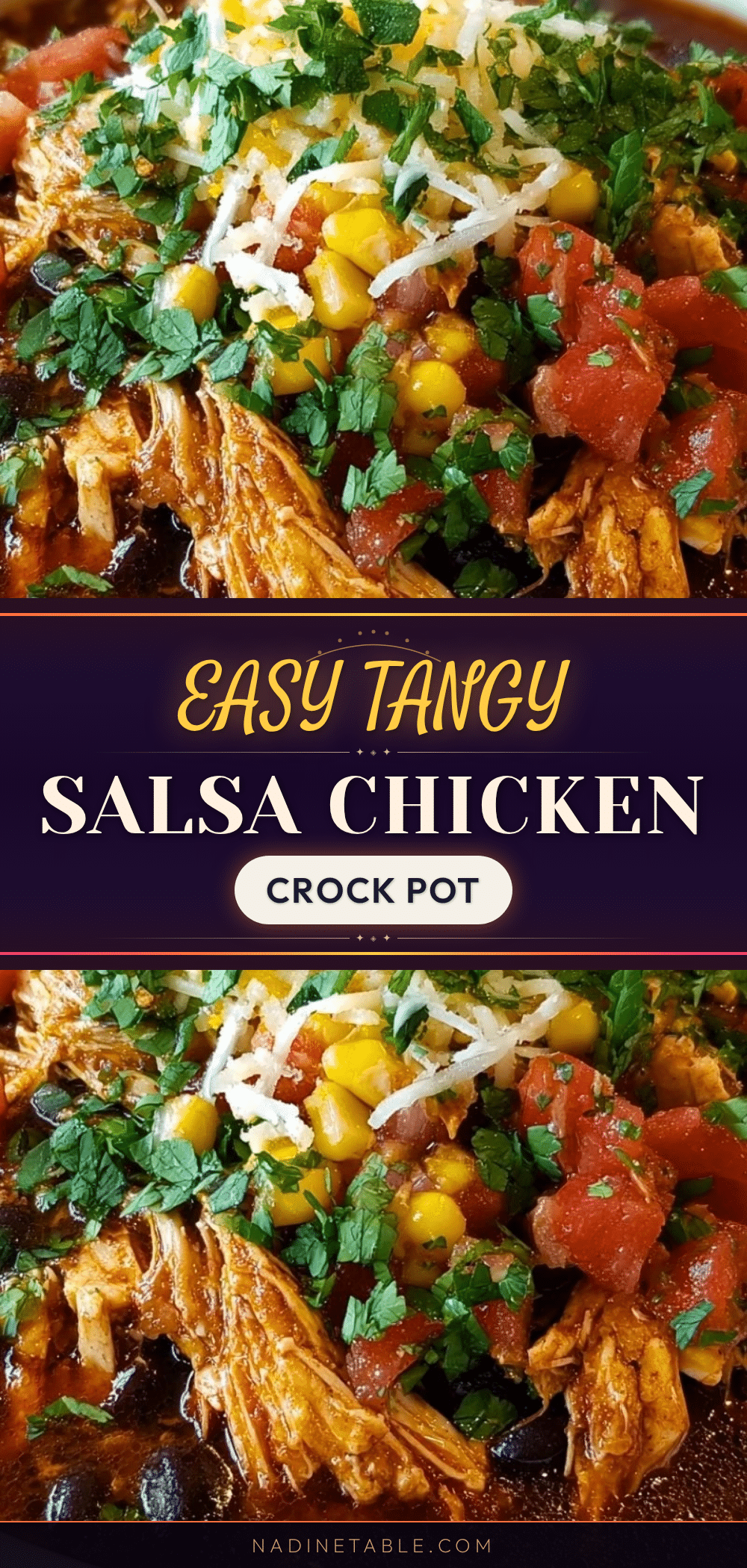 easy tangy salsa chicken crock pot recipe recipe