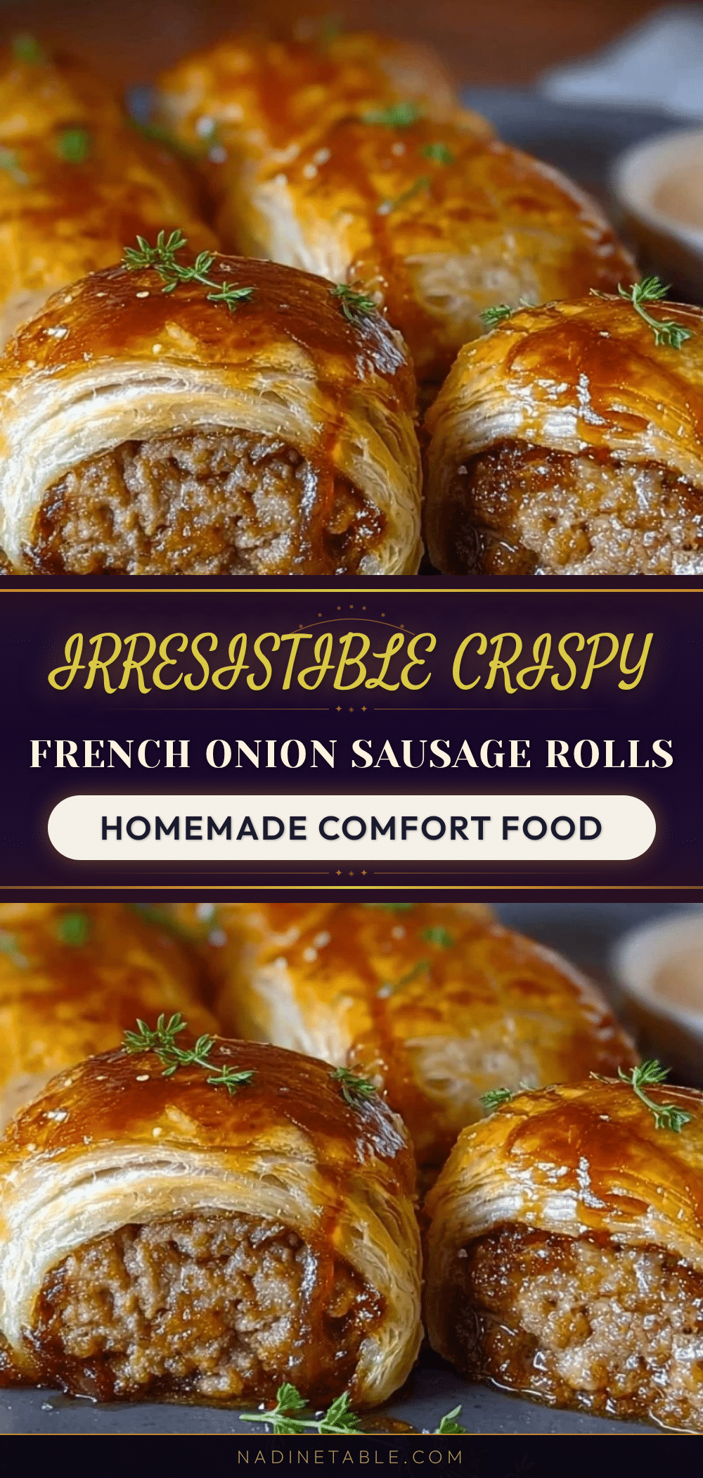 French onion sausage rolls recipe