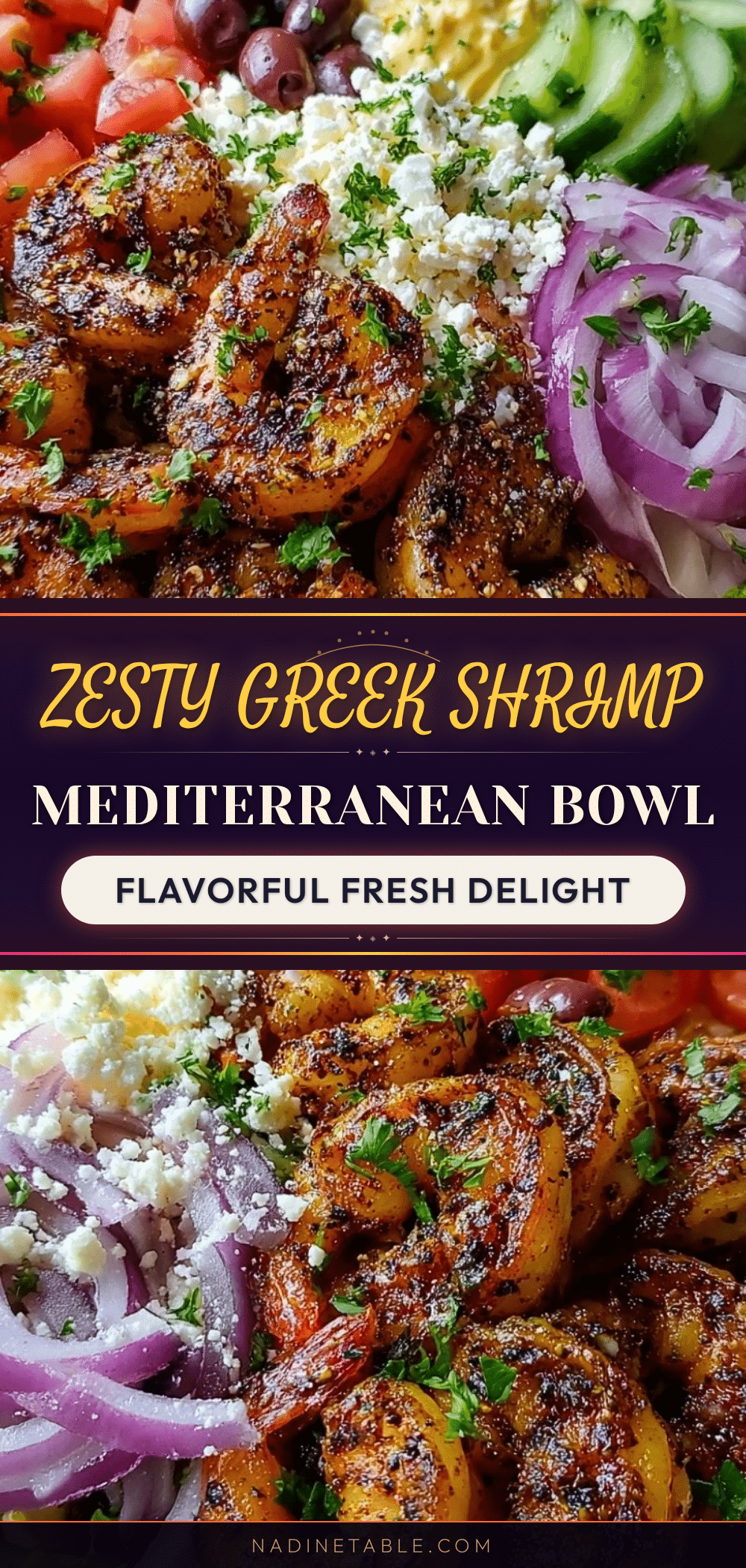 Fresh Greek Shrimp Mediterranean Bowl recipe