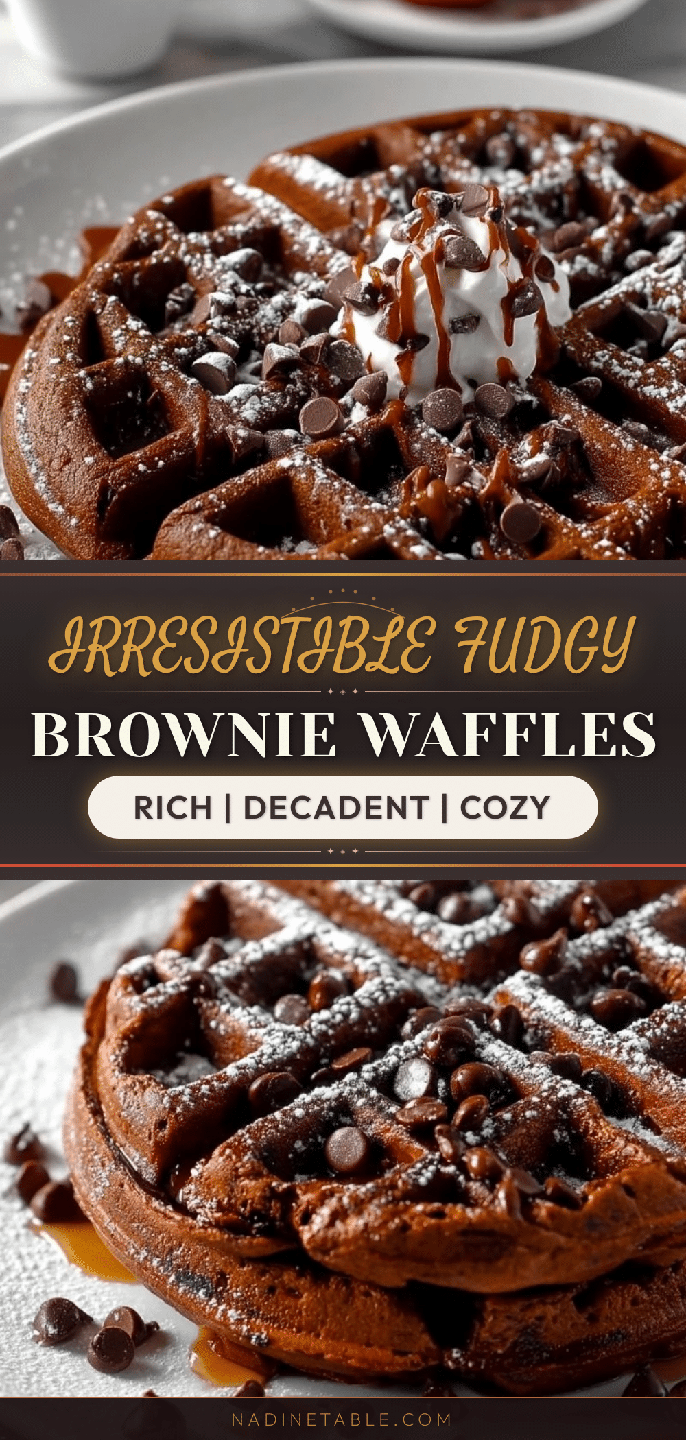 fudgy brownie waffles recipe