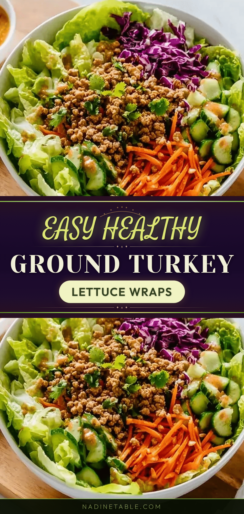 Healthy Ground Turkey Lettuce Wrap Bowls recipe