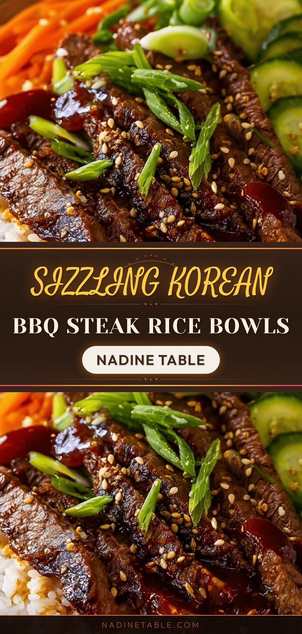 Korean BBQ steak rice bowls recipe