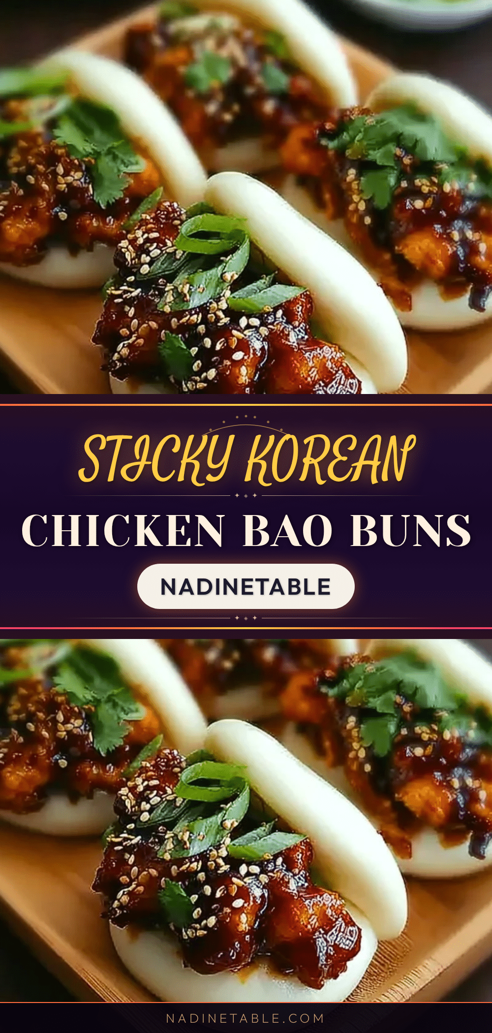 Korean chicken bao buns recipe