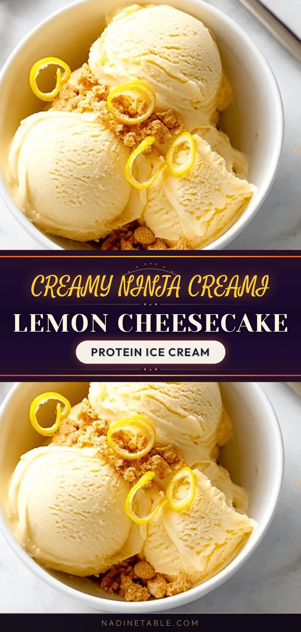 Ninja Creami Lemon Cheesecake Protein Ice Cream recipe