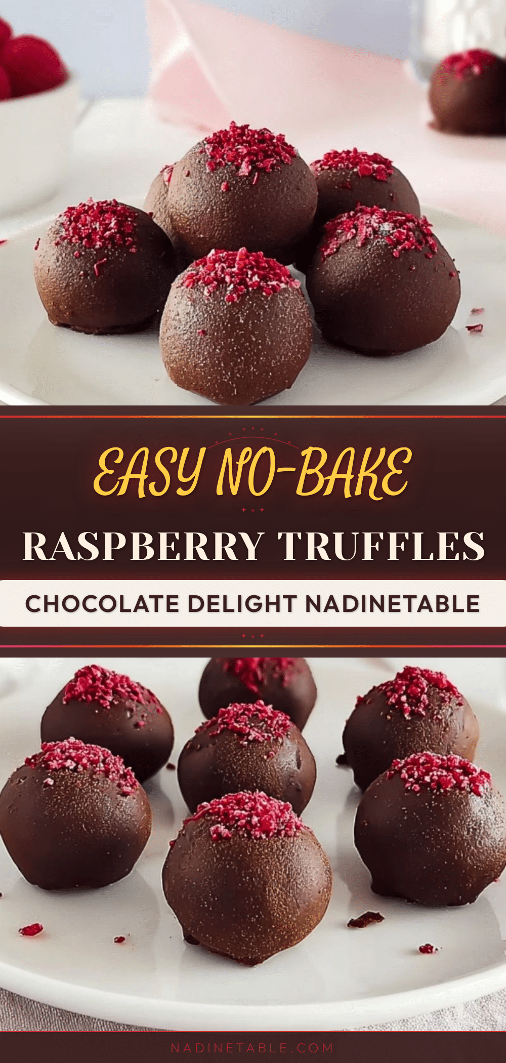 no bake raspberry chocolate truffles recipe