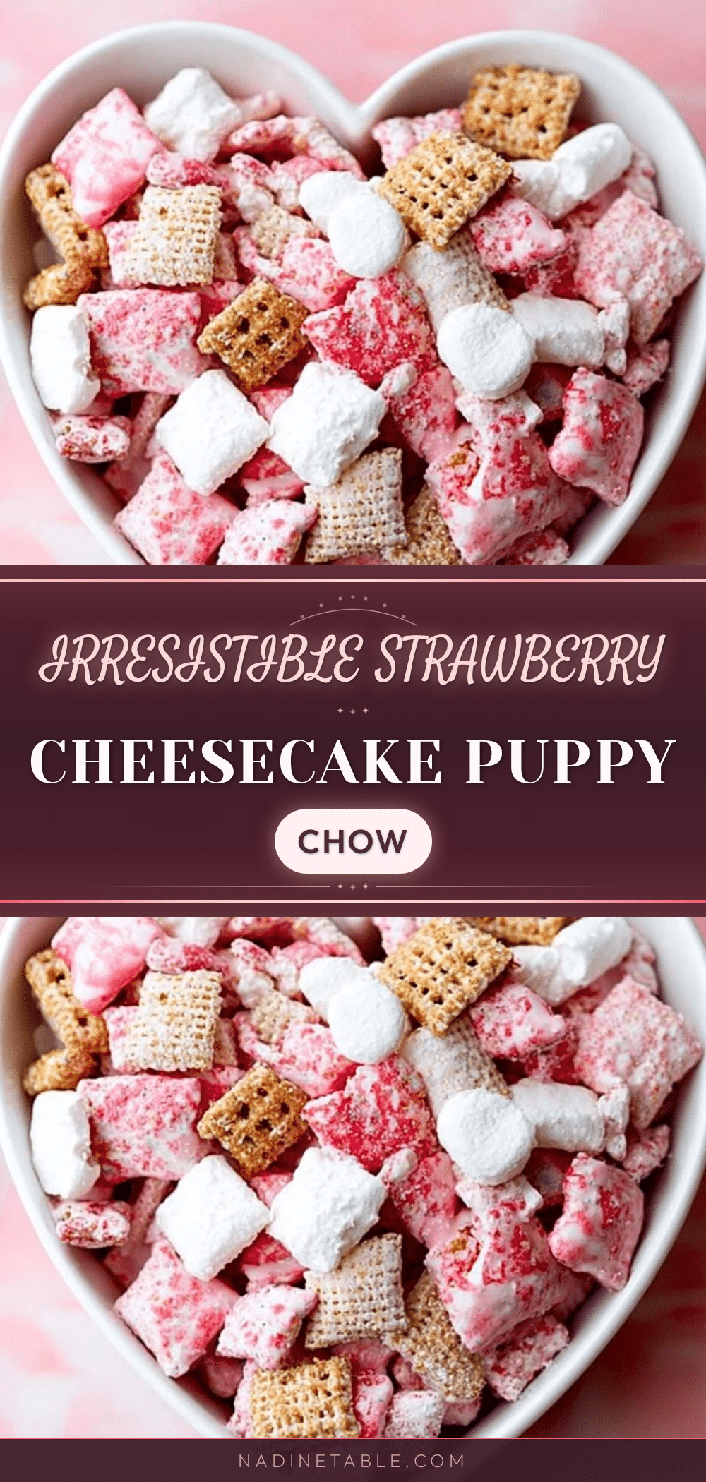 strawberry cheesecake puppy chow recipe recipe