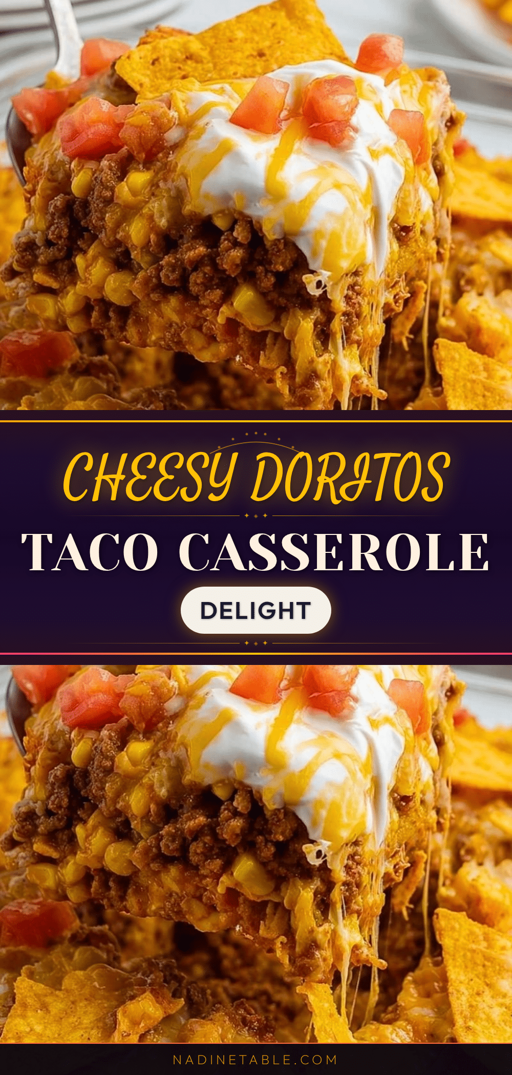 cheesy doritos taco casserole recipe