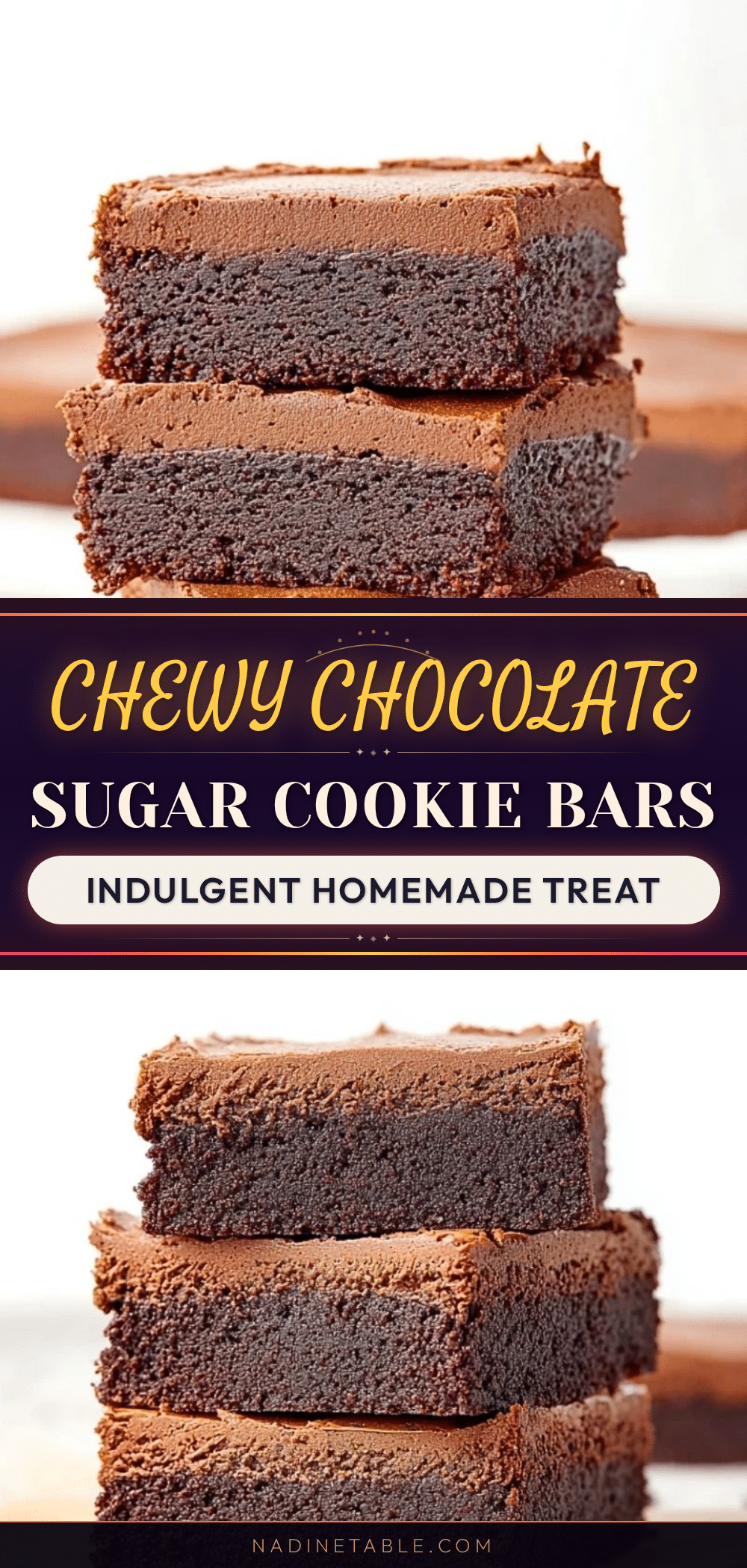 chewy chocolate sugar cookie bars recipe