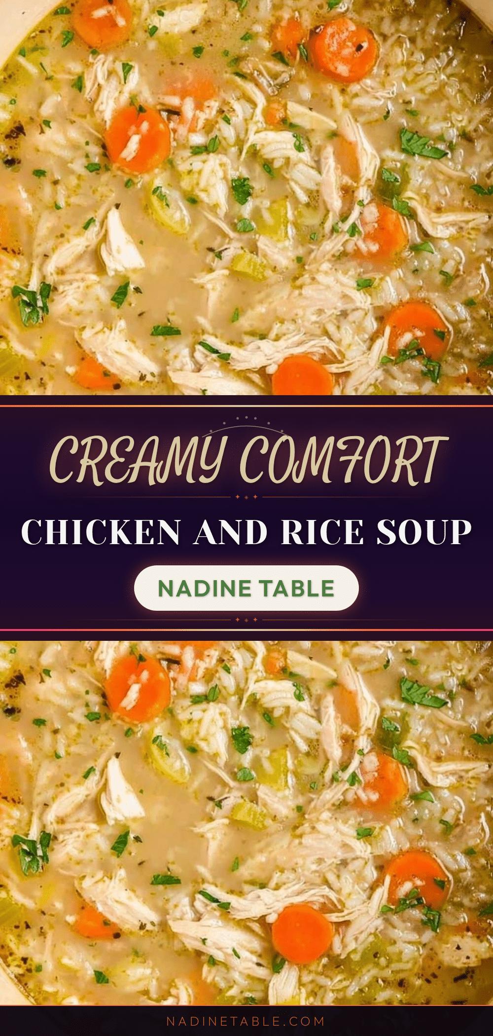 Creamy Comfort Chicken & Rice Soup recipe