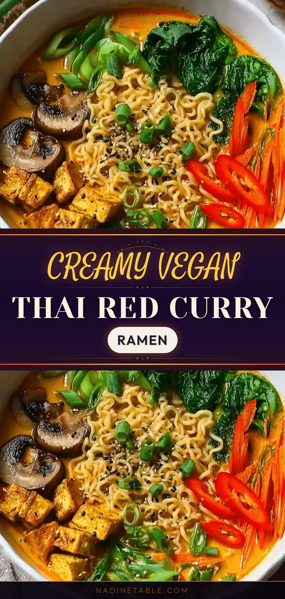 creamy vegan thai red curry ramen recipe