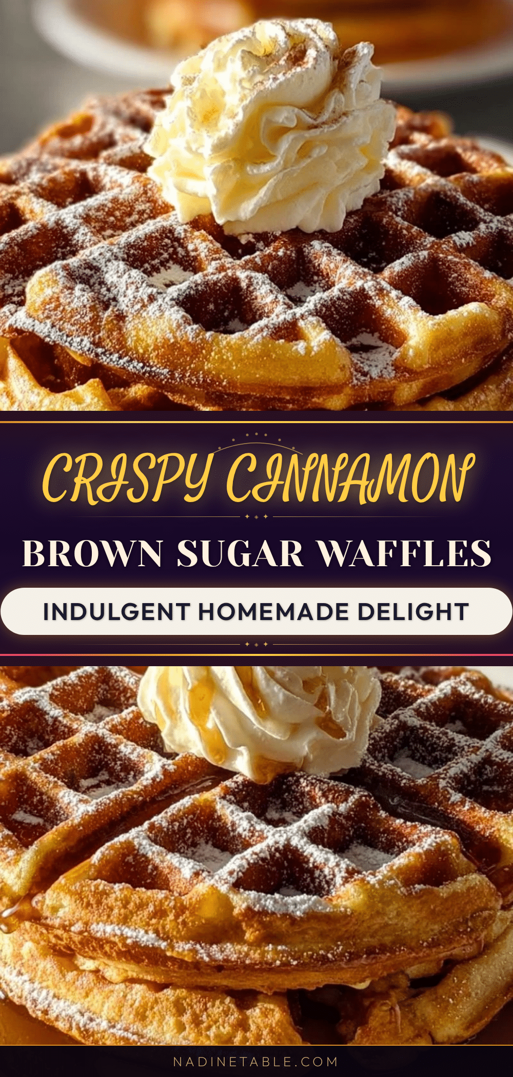 crispy cinnamon brown sugar waffles recipe