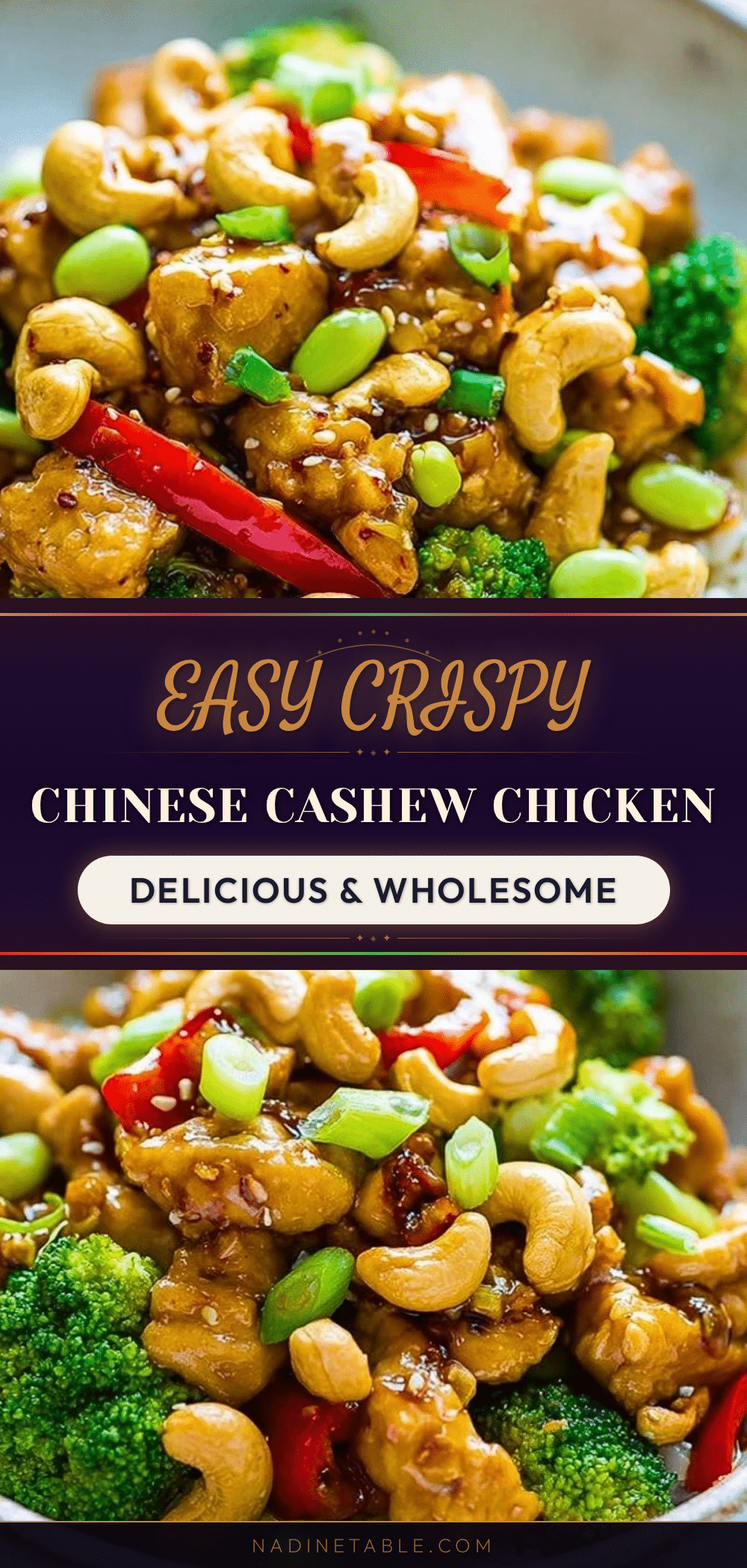 Easy Crispy Chinese Cashew Chicken Recipe recipe