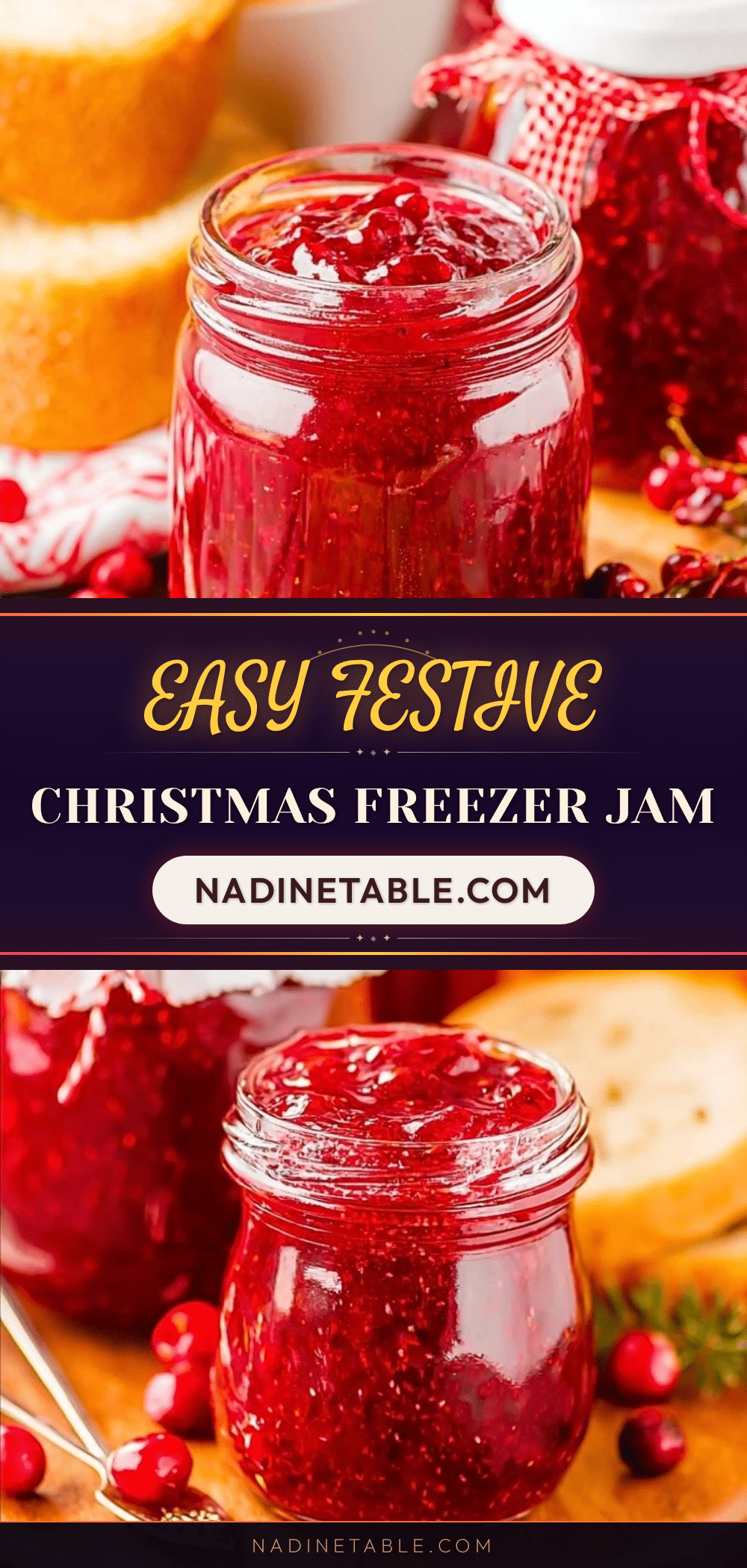 easy festive Christmas freezer jam recipe recipe