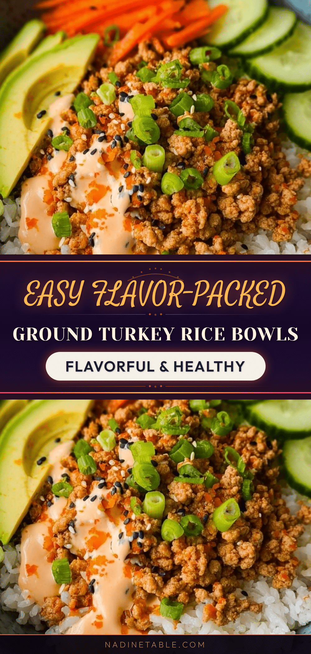 ground turkey rice bowls recipe