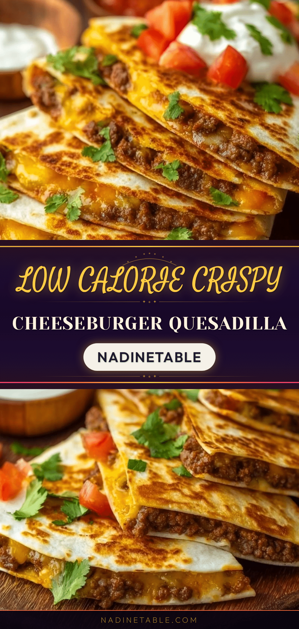 healthy low calorie cheeseburger quesadilla recipe