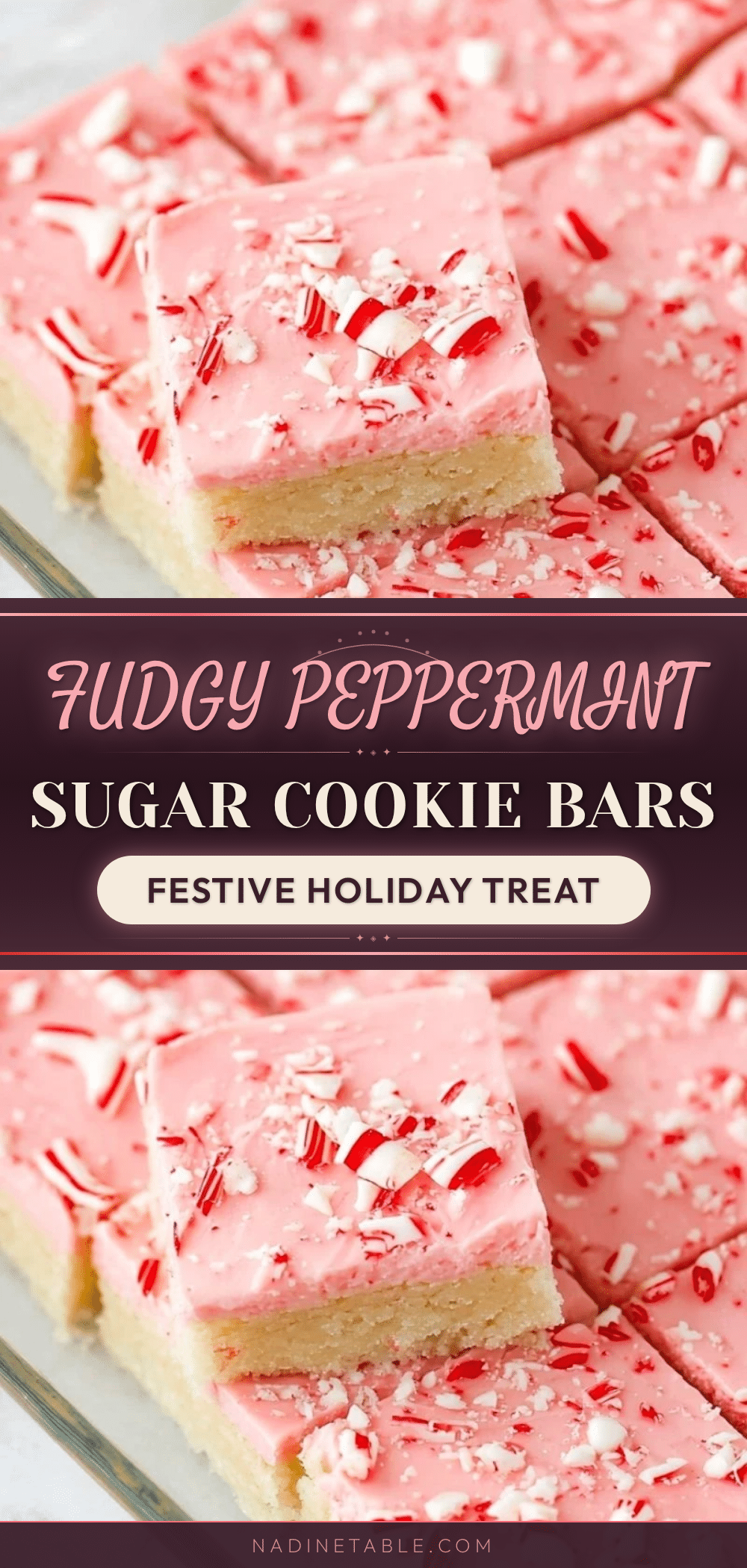 peppermint sugar cookie bars recipe