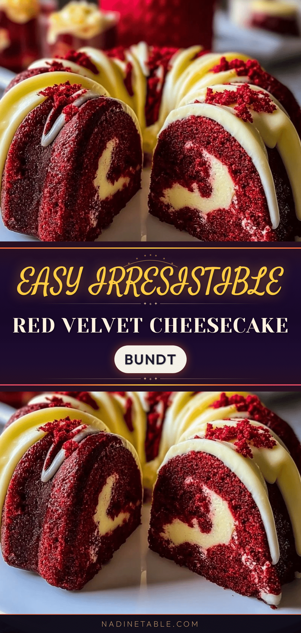 red velvet cheesecake bundt dump cake recipe