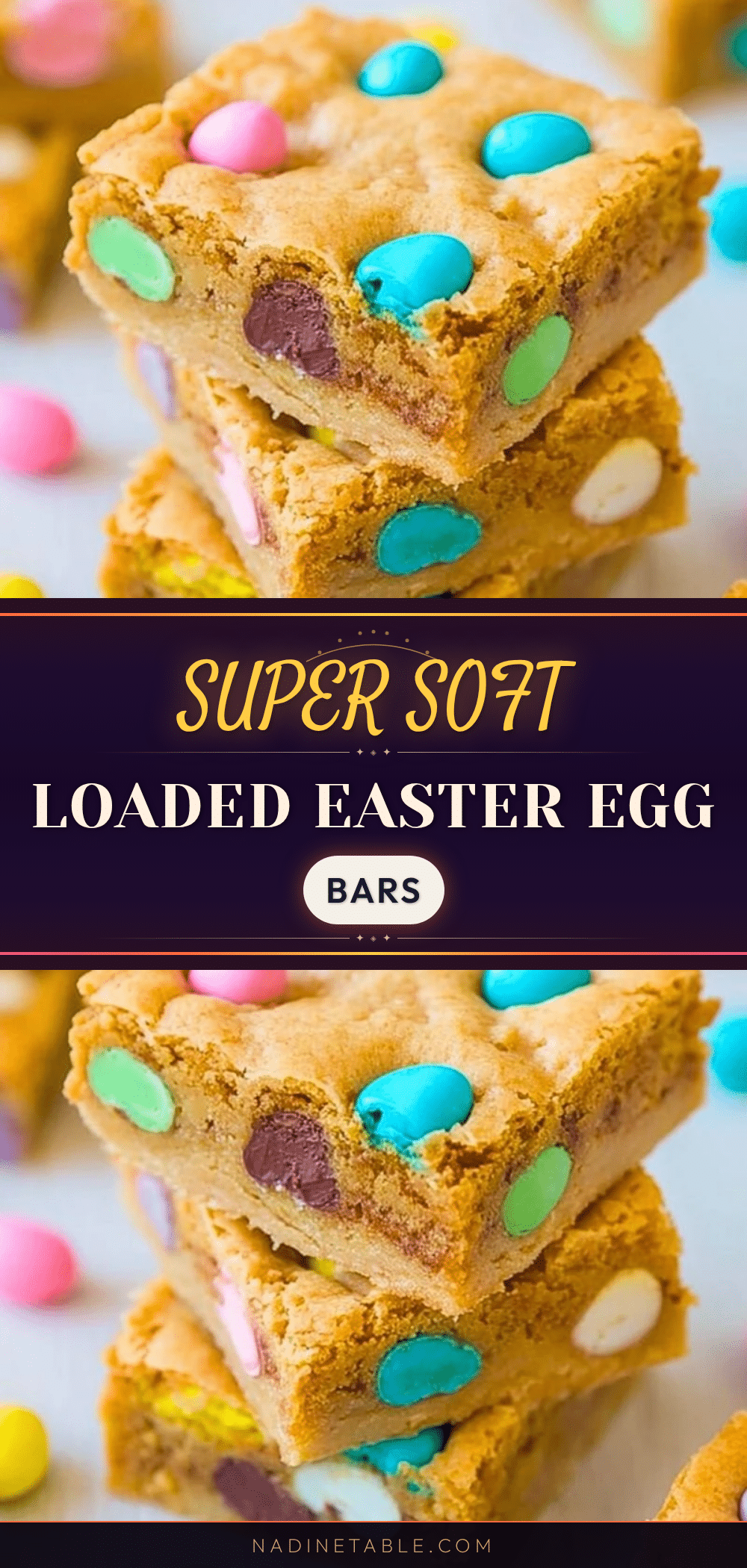 super soft loaded easter egg bars recipe