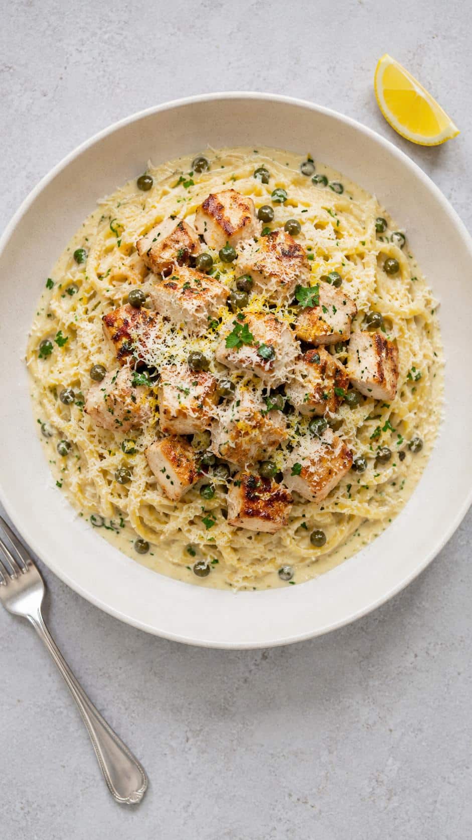 creamy lemon caper chicken linguine preparation steps