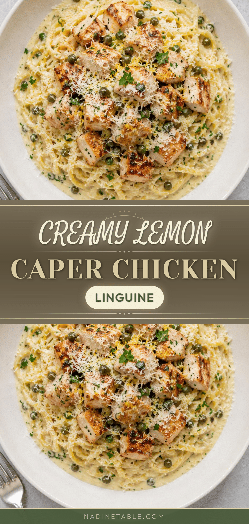 creamy lemon caper chicken linguine recipe