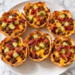 bacon cheeseburger pickle taco cups - featured image