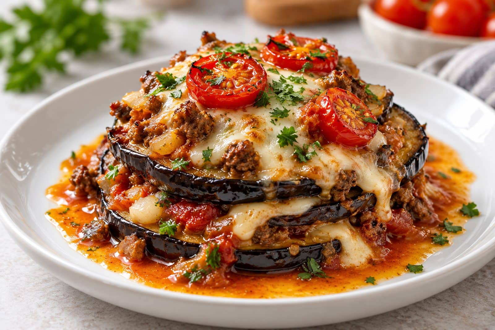 best cheesy beef eggplant lasagna preparation steps