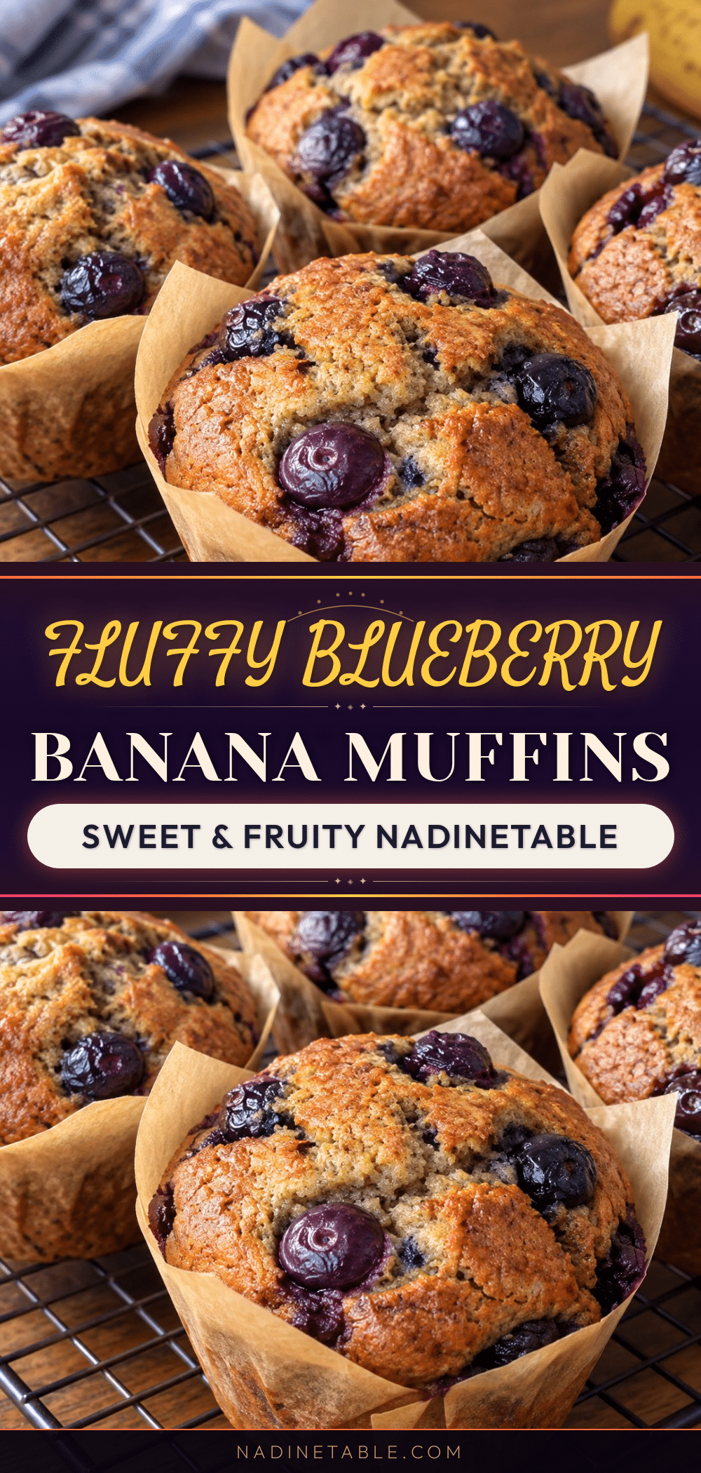 blueberry banana bread muffins recipe