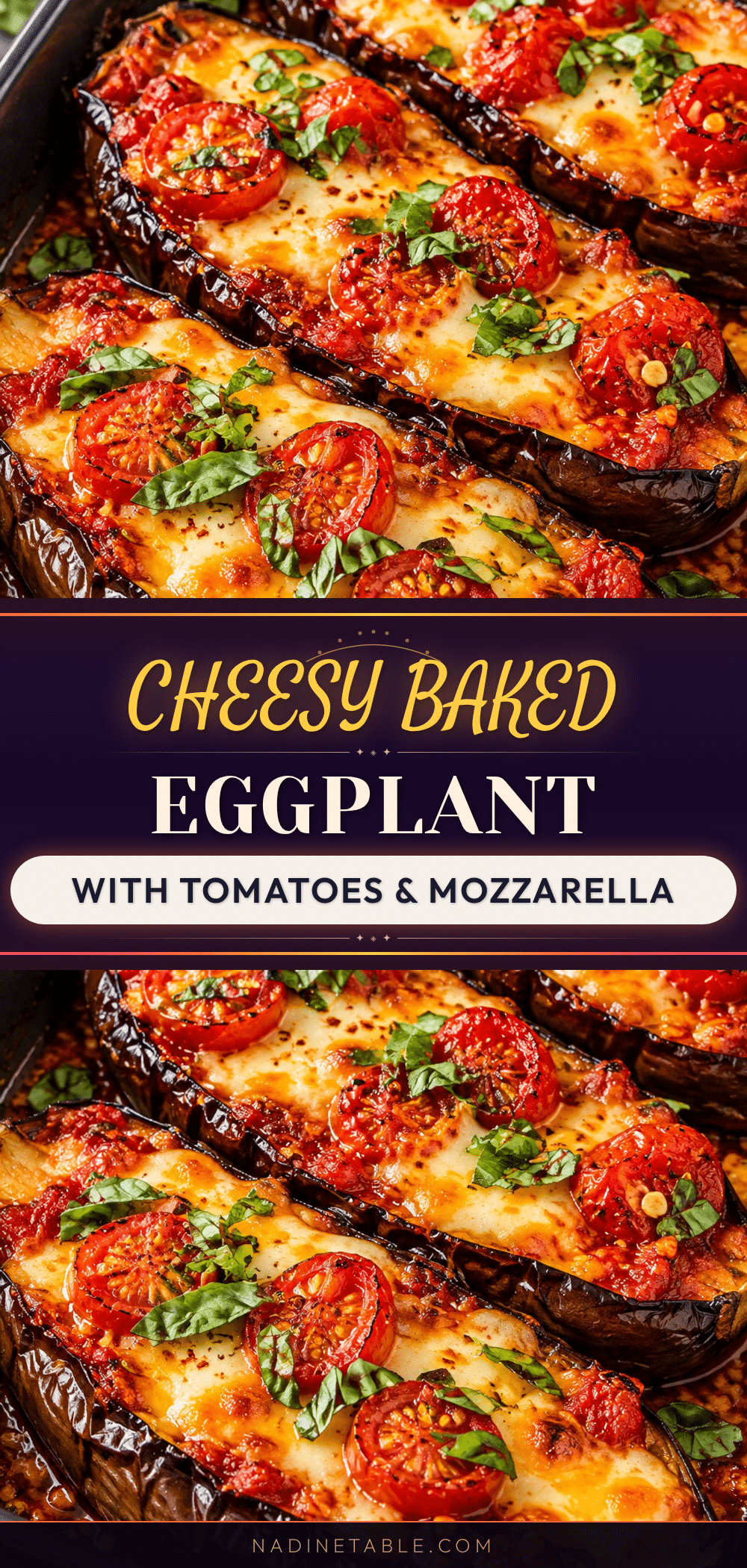 cheesy baked eggplant with tomatoes mozzarella recipe