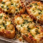cheesy garlic shrimp bread - featured image