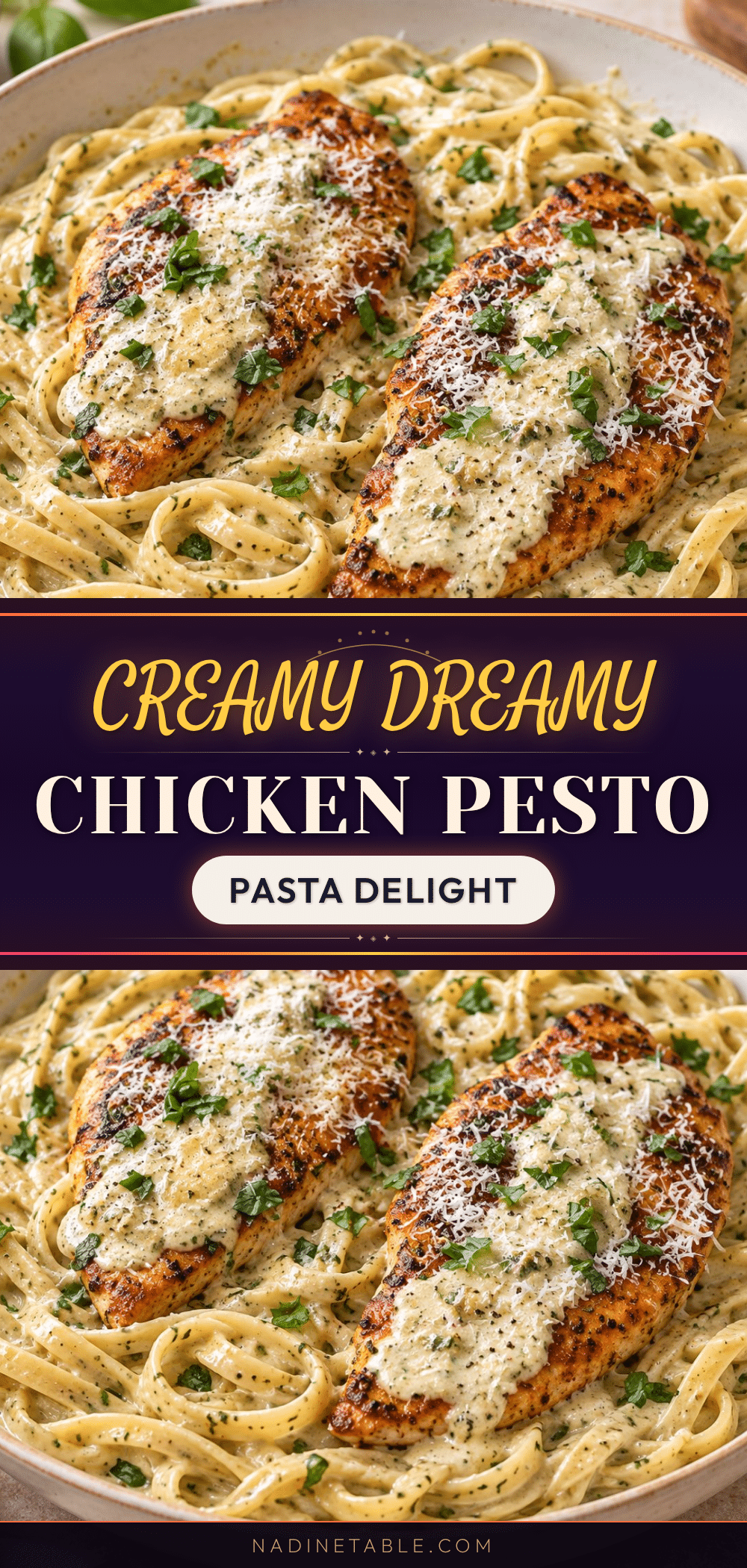 creamy chicken pesto pasta recipe