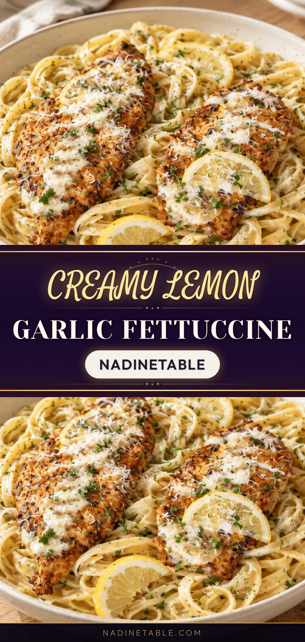 creamy lemon garlic chicken fettuccine recipe