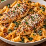 creamy tuscan chicken pasta - featured image