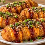 crispy cheesy buldak sausage rolls - featured image