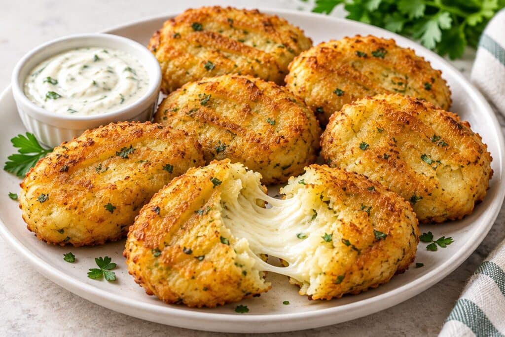 crispy cheesy potato croquettes - featured image