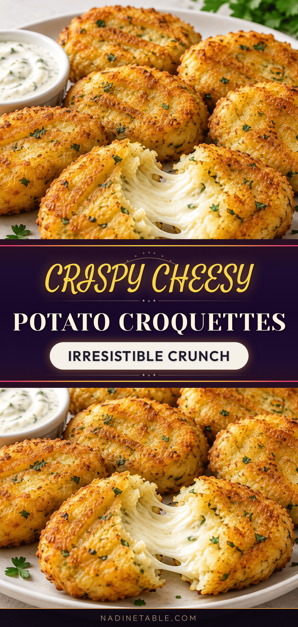 crispy cheesy potato croquettes recipe