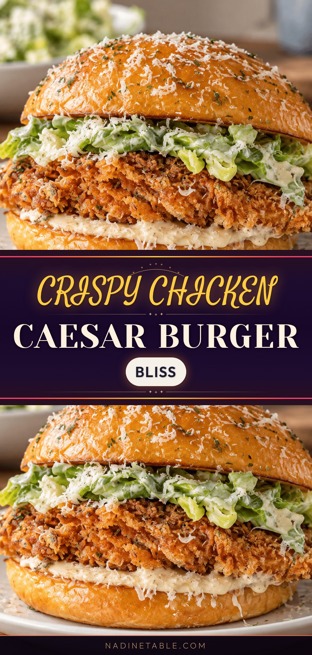Crispy Chicken Caesar Burger recipe