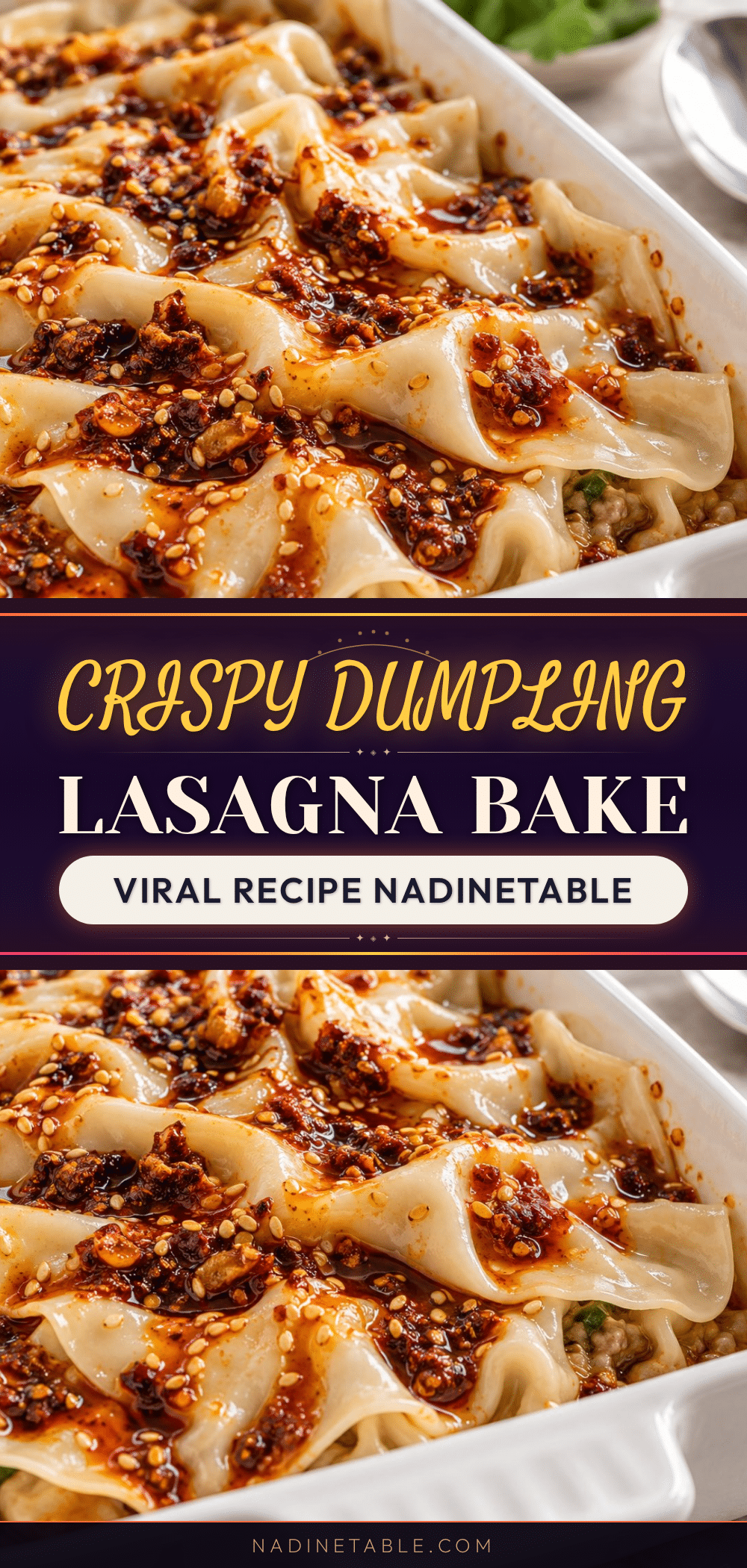 crispy dumpling lasagna bake recipe