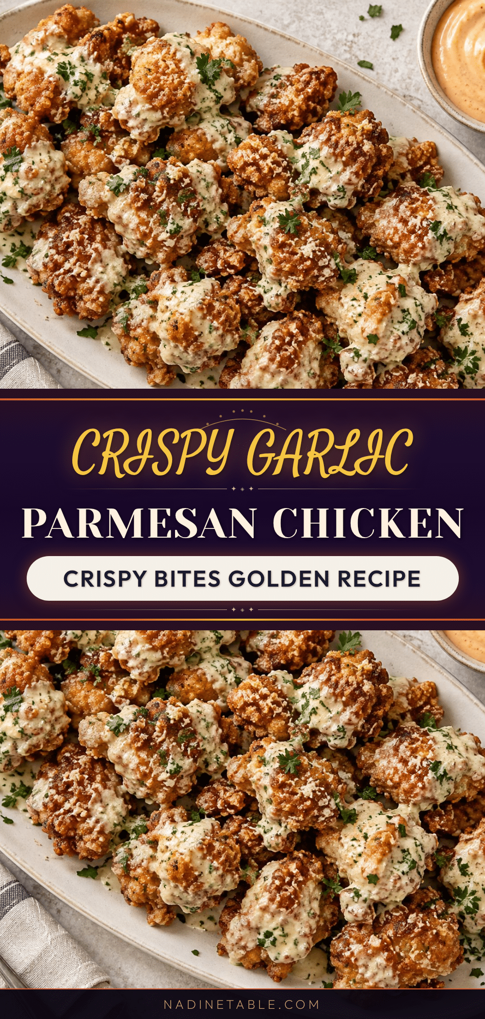 crispy garlic parmesan chicken bites recipe
