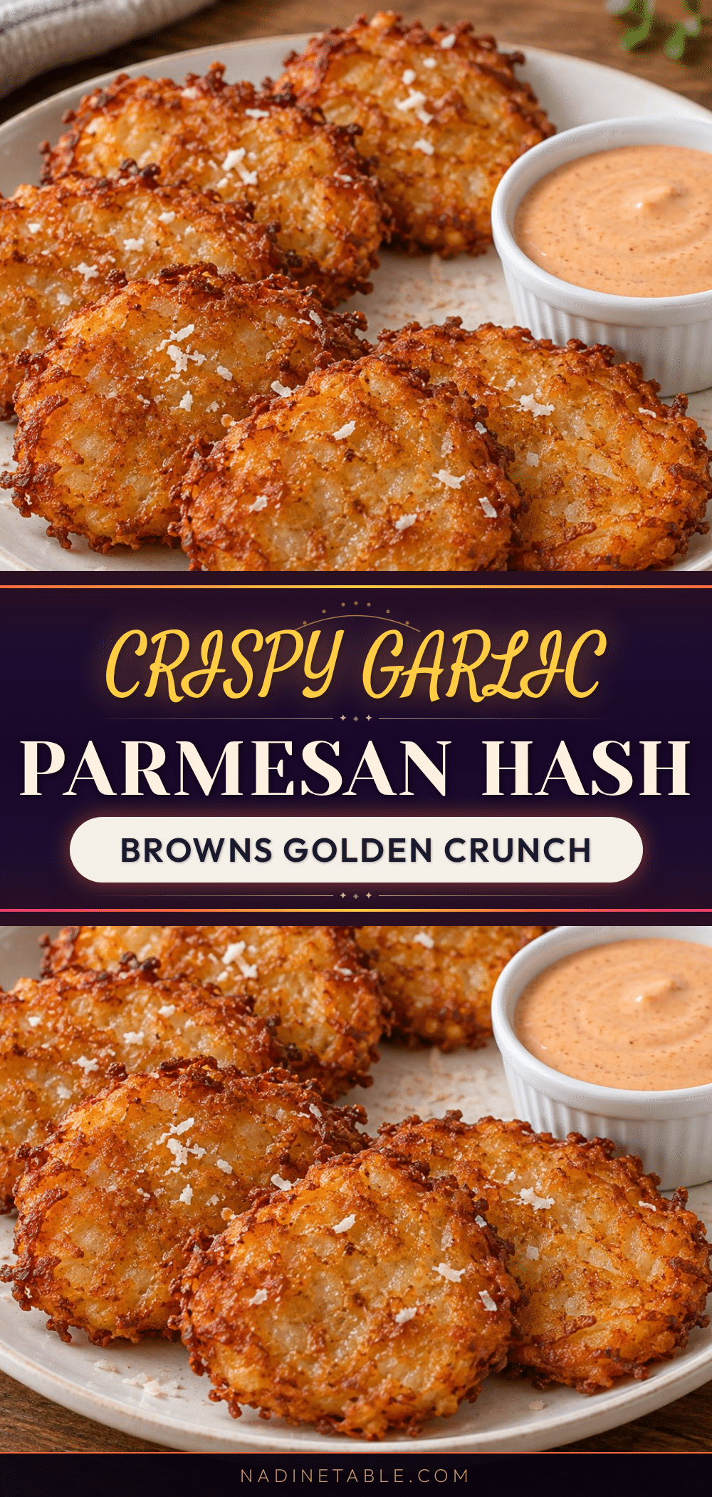 Crispy Garlic Parmesan Hash Browns recipe