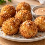 crispy garlic parmesan potato balls - featured image