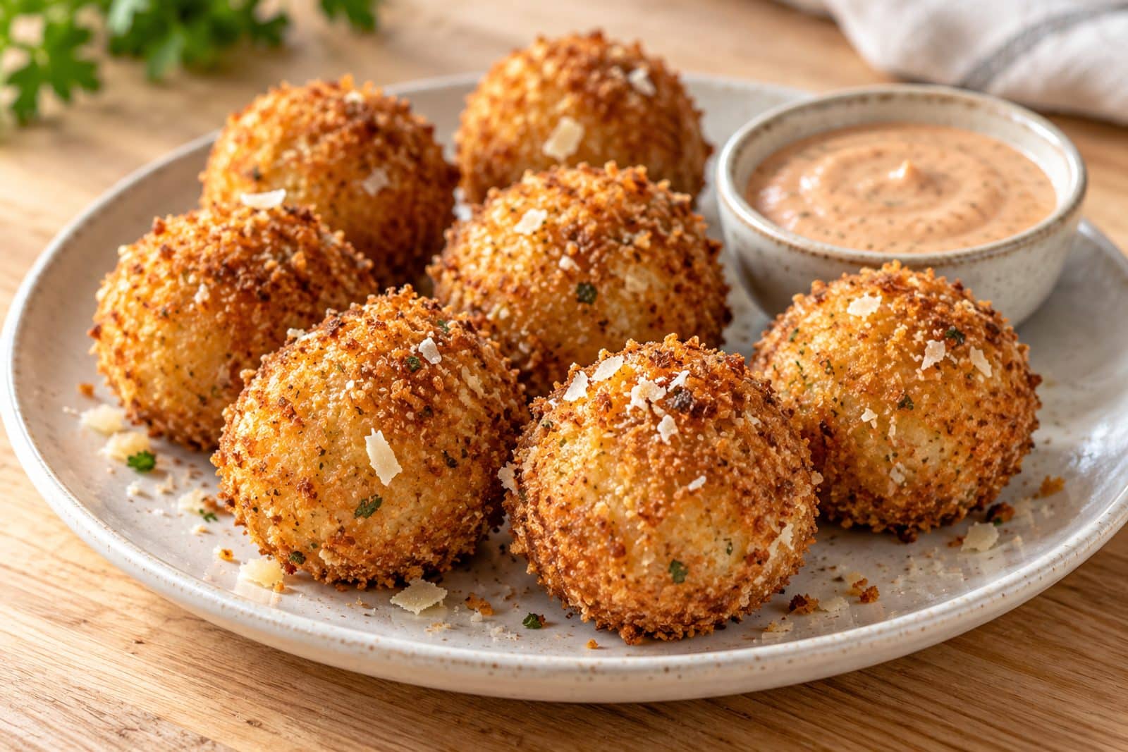 crispy garlic parmesan potato balls preparation steps