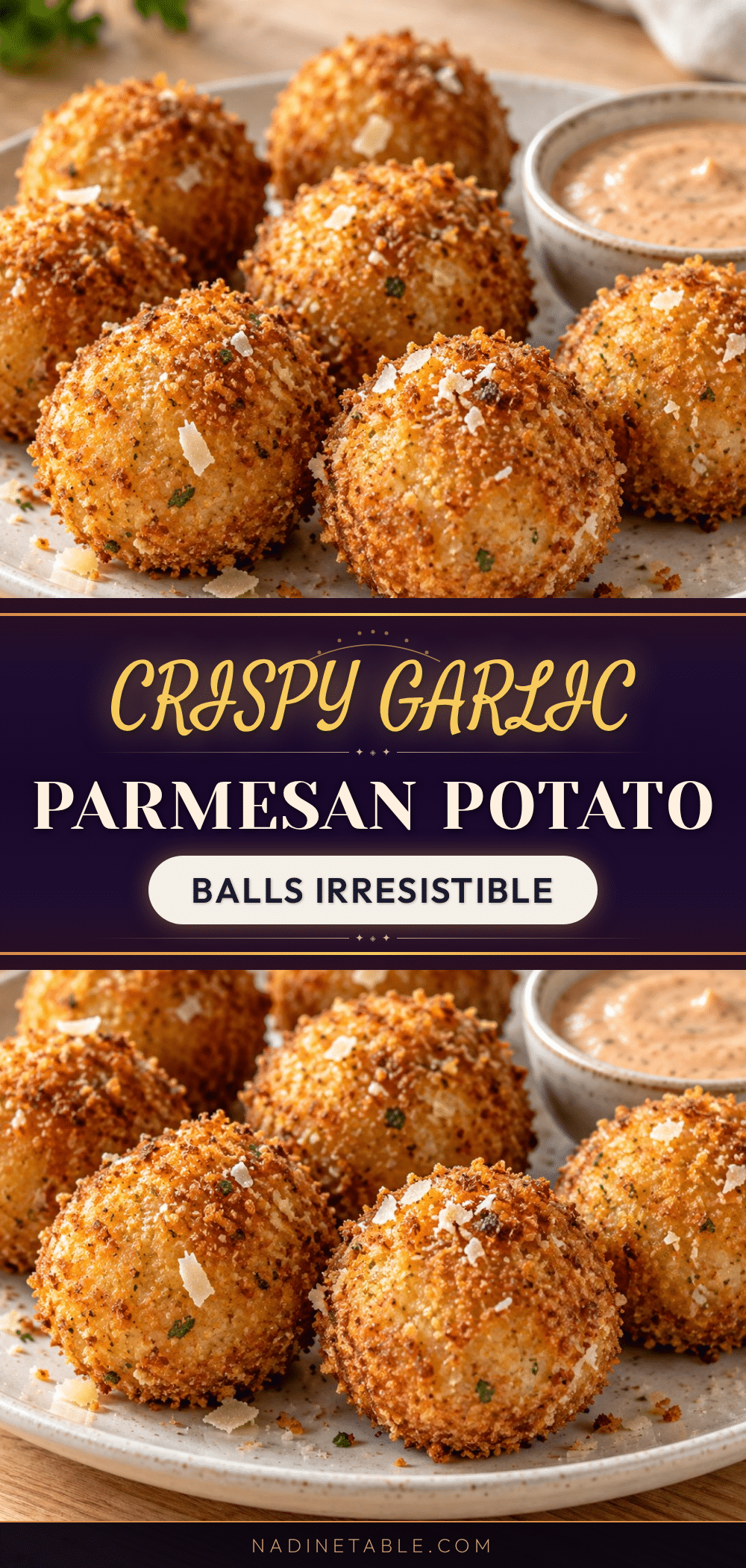 crispy garlic parmesan potato balls recipe