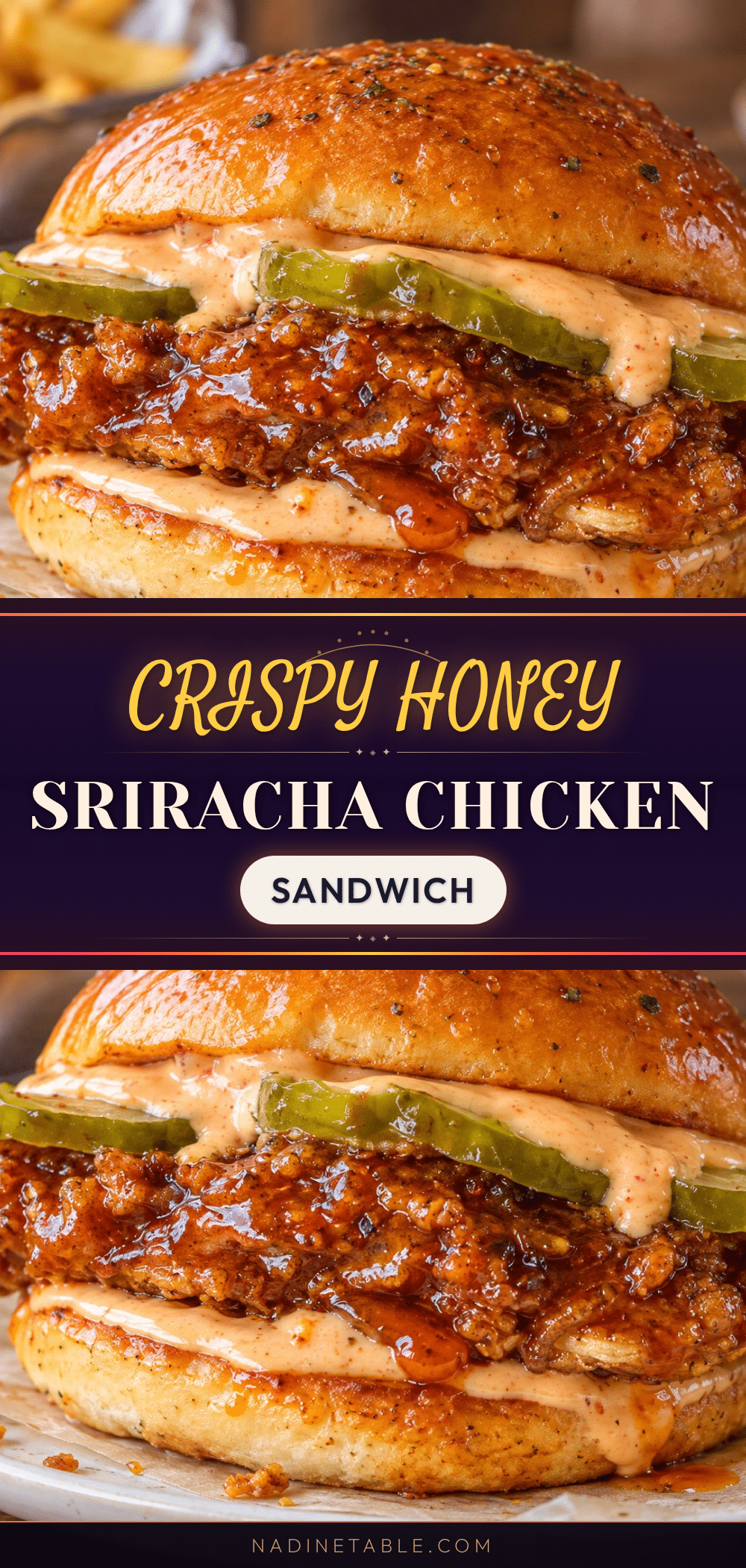 crispy honey sriracha chicken sandwich recipe