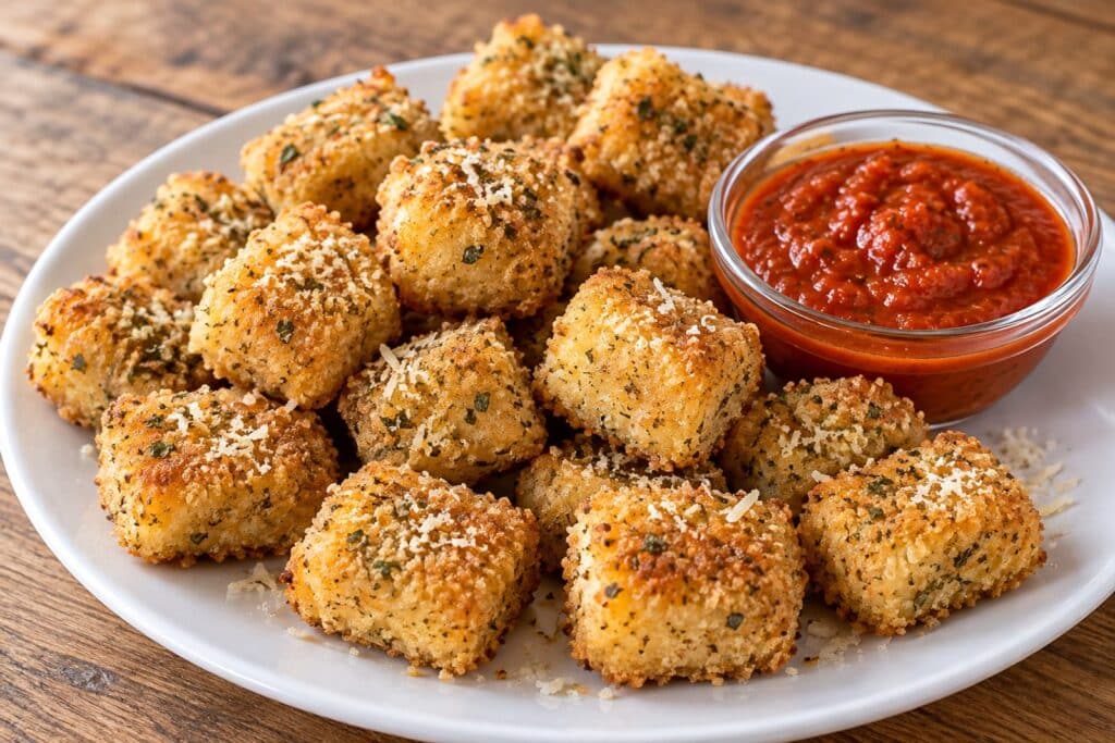 crispy mozzarella bites - featured image