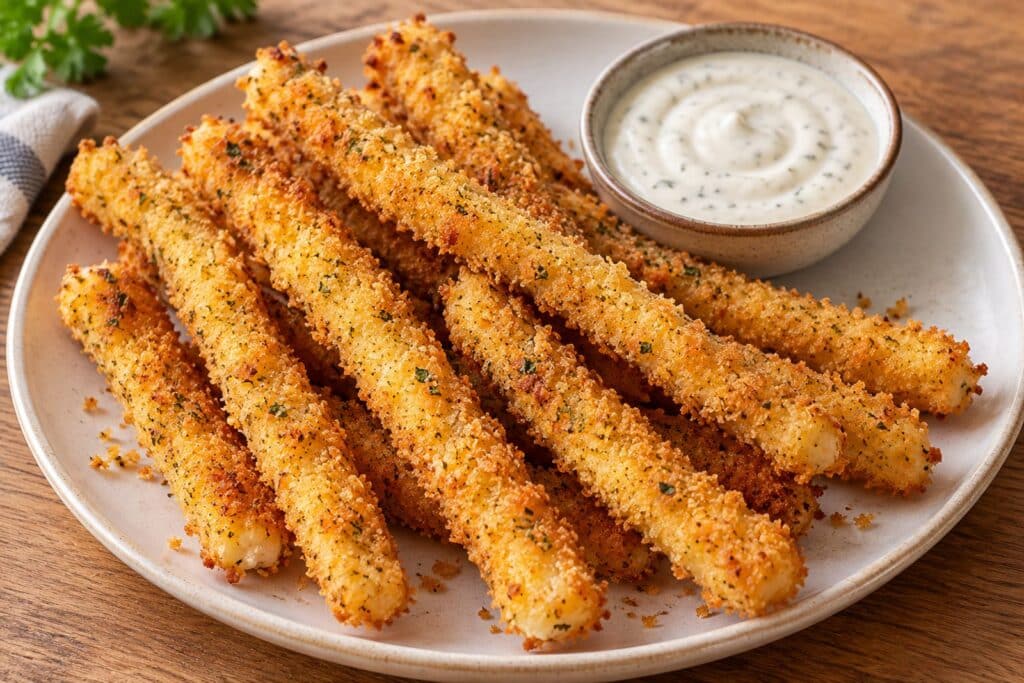 crispy mozzarella fries - featured image